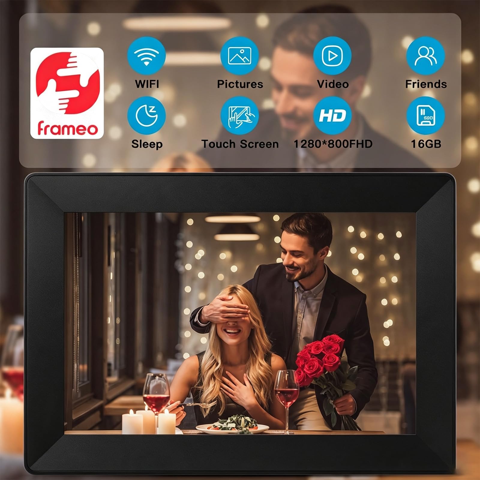 Amazon | デジタル写真フレーム、10.1インチFrameo Digitaフォト